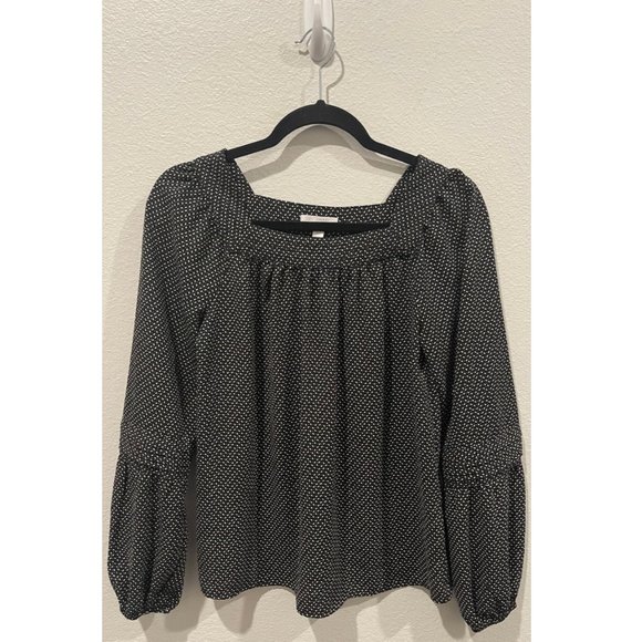 LC Lauren Conrad Tops - LC LAUREN CONRAD Black And White Long Sleeve Blouse